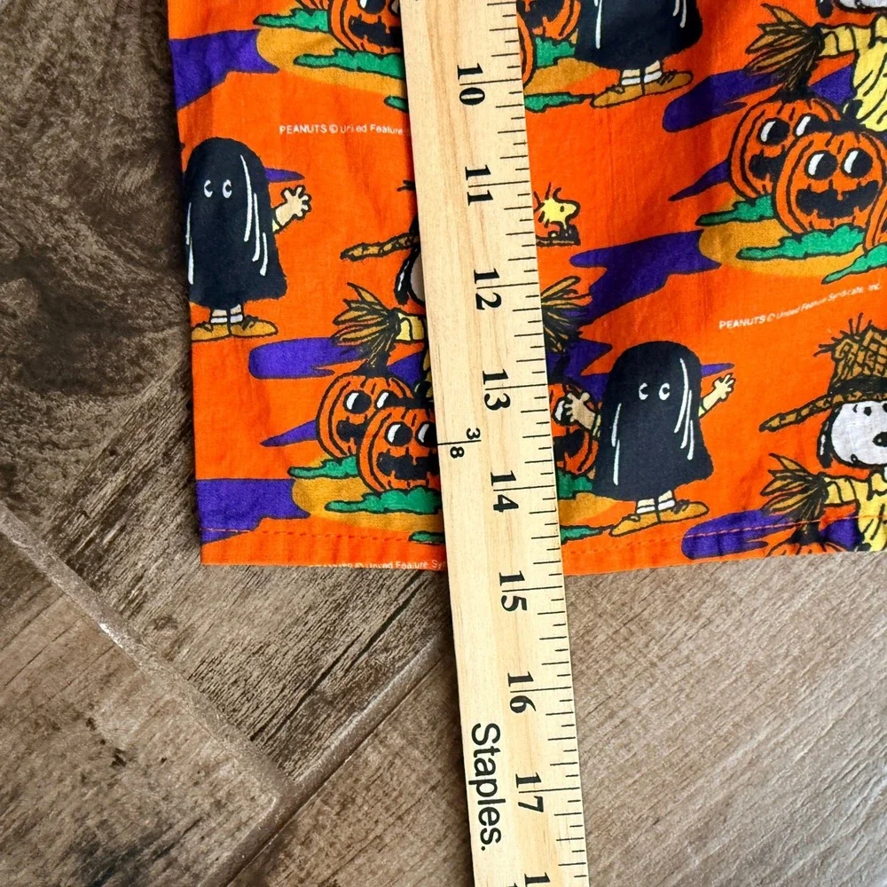 Peanuts Sideline Apparel VTG Mens Halloween Snoopy Pumpkin Patch Shorts,Orange,L